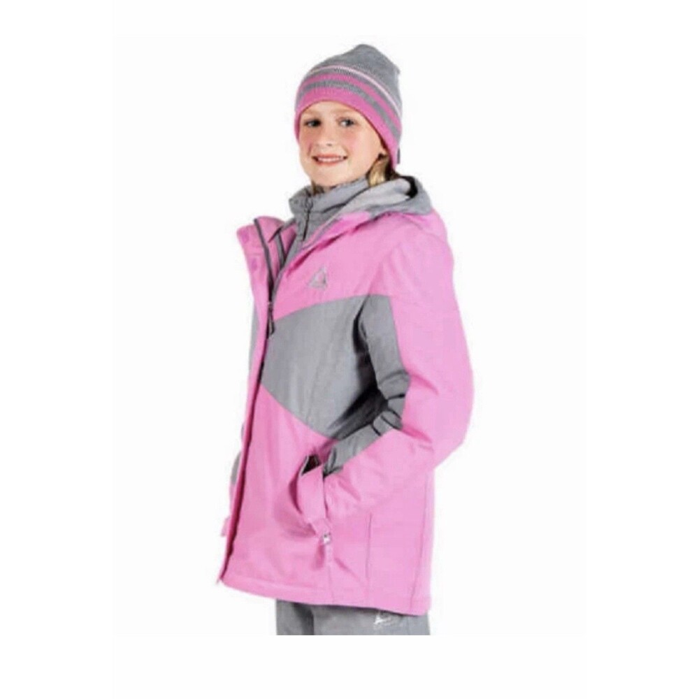 NEW Gerry Kids Girls Jacket Coat Size Large 14/16 3-in-1 Pink & Gray Winter Hood